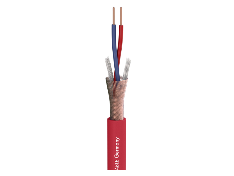 SOMMER CABLE Stage 22 Highflex; 2 x 0,22 mm2; PVC 6,40 mm przewód mikrofonowy, Czerwony